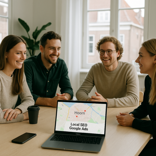 Teambijeenkomst van een lokaal online marketing bureau in Hoorn